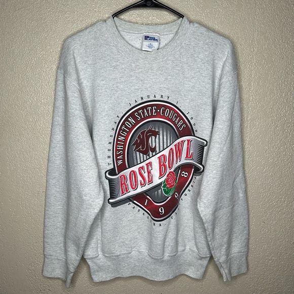 Vintage 90s WSU Cougars Rose Bowl Sweatshirt Medium - Picture 2 of 5